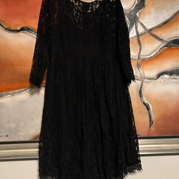 torrid Black Lace Fit & Flare Dress - Picture 2 of 5